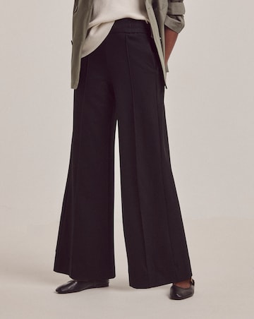 Anthology Black Ponte Pull On Wide Leg Trouser