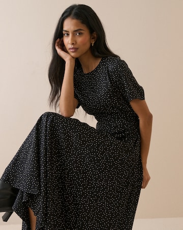 NOBODY'S CHILD GAIA POLKA DOT MIDI DRESS