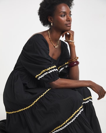 Pure Cotton Tiered Smock Dress