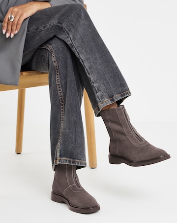 Jessy Zip Detail Ankle Boots - Extra Wide Fit (EEE)
