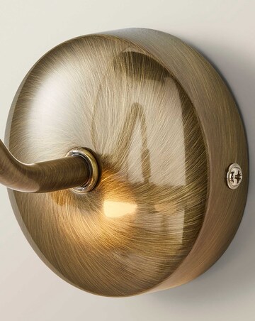 ValueLights Gemini Twin Picture Wall Light Antique Brass