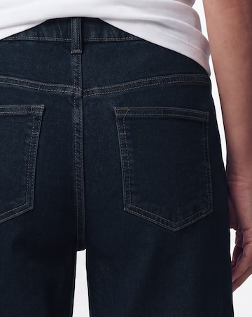 24/7 Dark Blue Wide Crop Jeans