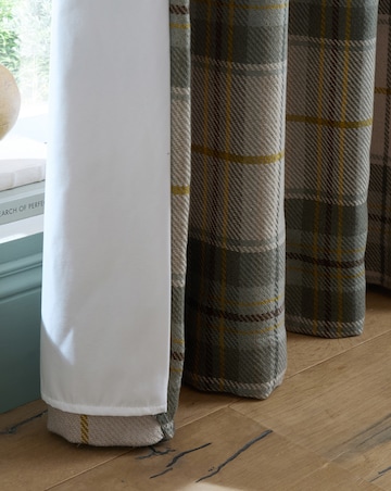 Catherine Lansfield Brushed Woven Glencoe Check Curtains