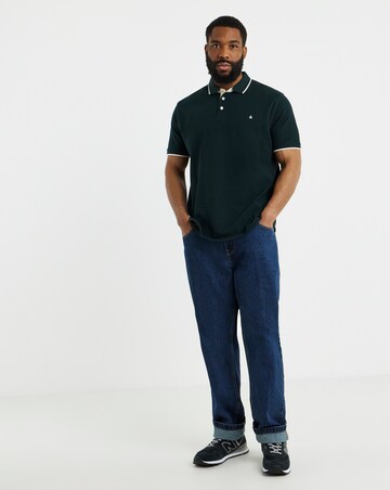 Jack & Jones Paulos Tipped Polo - Dark Green