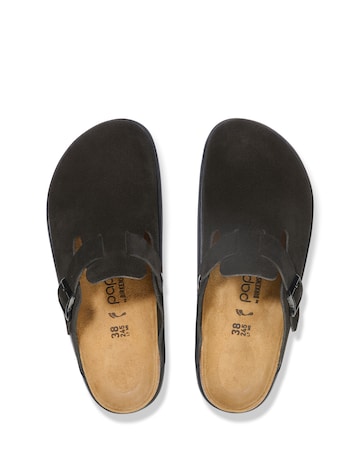 Birkenstock Boston Chunky Suede Leather Mules - Standard Fit