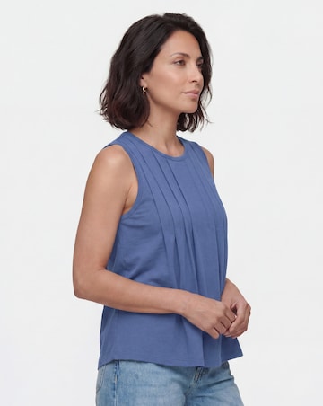 Pintuck Detail Sleeveless Top