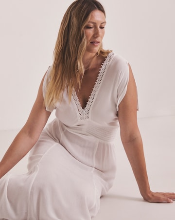 Rayon Crepe Maxi Beach Dress