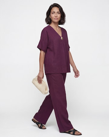 Linen Mix Metal Trim Tunic