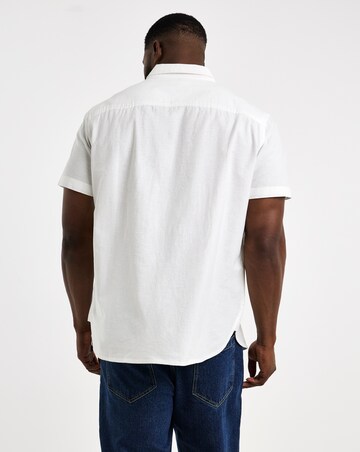Short Sleeve Linen Blend Shirt