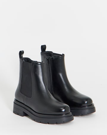 Domino Chunky Chelsea Ankle Boots - Wide Fit (E)