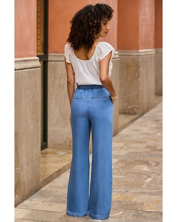 Sosander Light Wash Drawcord Denim Trouser