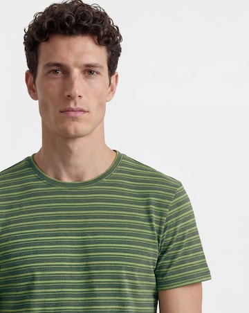 Yarn Dyed Stripe Crew Neck T-Shirt Long