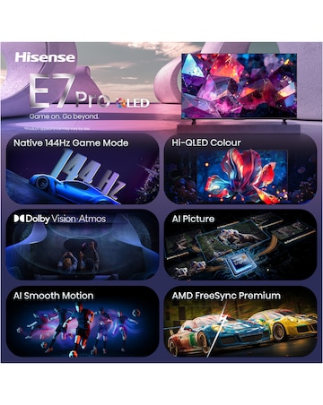 Hisense 50E78STUK PRO 50in QLED 4K Ultra HD Smart Gaming TV
