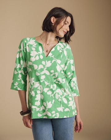Julipa Cotton Notch Neck Pocket Tunic