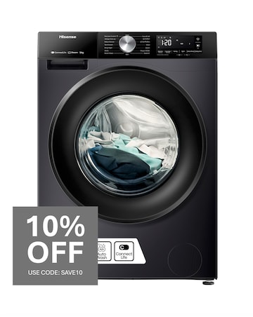 Hisense 3S Series WF3S1243BB3 WiFi-enabled 12kg 1400 Spin Washing Machine - Blac