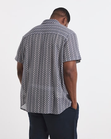Jack & Jones Montauk Crochet Shirt - Blue/Grey