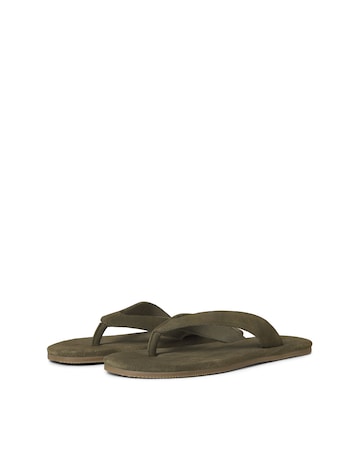 Jack & Jones Suede Flip Flop - Olive