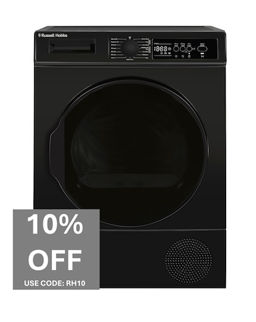 Russell Hobbs RH9HPTD1E12B 12 Series 9kg Heat Pump Tumble Dryer - Black