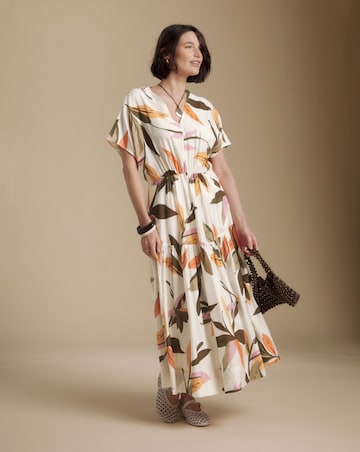 Julipa Petite V Neck Tiered Midi Dress
