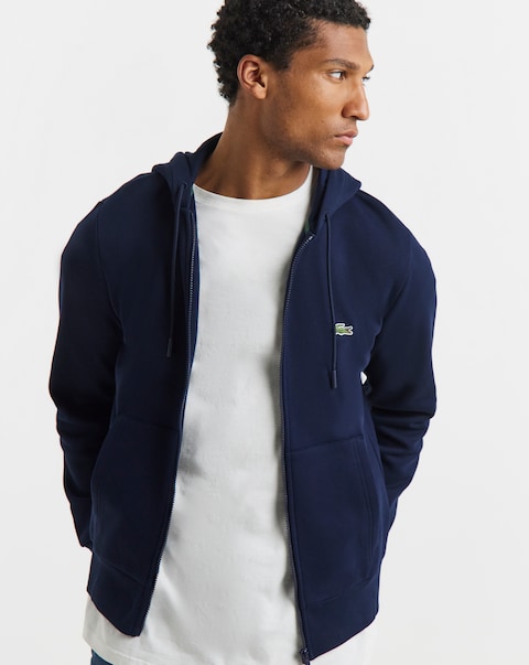Lacoste Classic Zip Through Hoodie - Navy