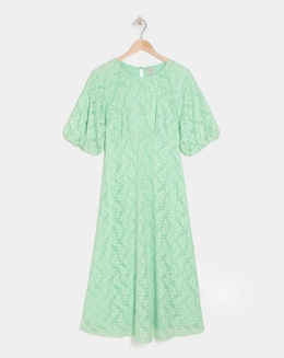 Joanna Hope Lace Dress With Puff Sleeves - Image
