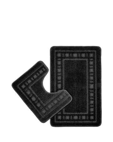 Catherine Lansfield Armoni Bath and Pedestal Mat Set