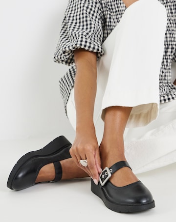 Dominga Buckle Mary Jane Shoes - Wide Fit (E)