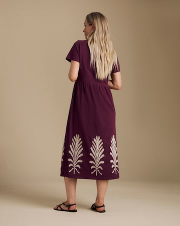 Julipa Embroidered Hem Midi Dress
