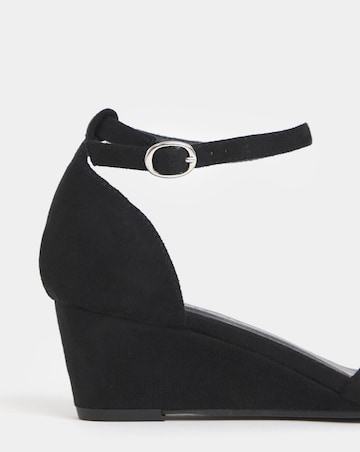 Haze Two Part Low Wedge Sandals - Wide Fit (E)