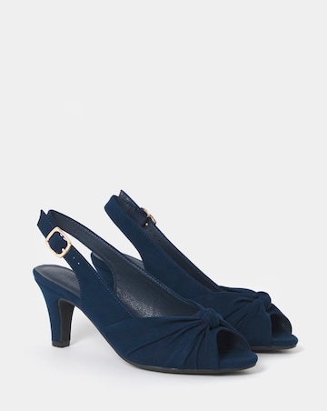 Daisy Knotted Peep Toe Heels - Wide Fit (E)