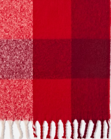 Checked Faux Mohair Throw