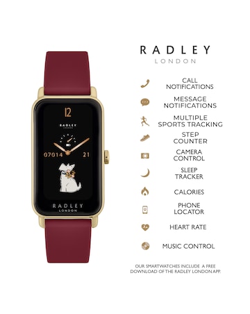 Radley Series 21 Dual Strap Smart Watch - Red/Black Silicone