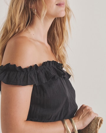 Cheesecloth Maxi Bardot Beach Dress