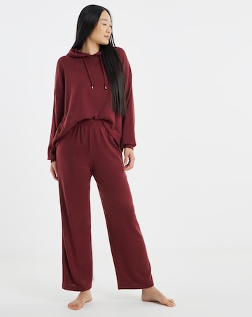 Figleaves Soft Knit Ribbed Hooded Lounge Set