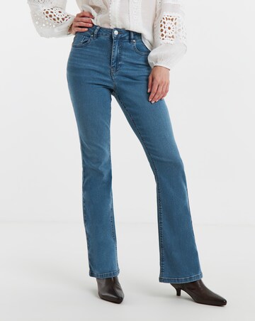 Mid Blue High Waist Super Soft Bootcut Jean