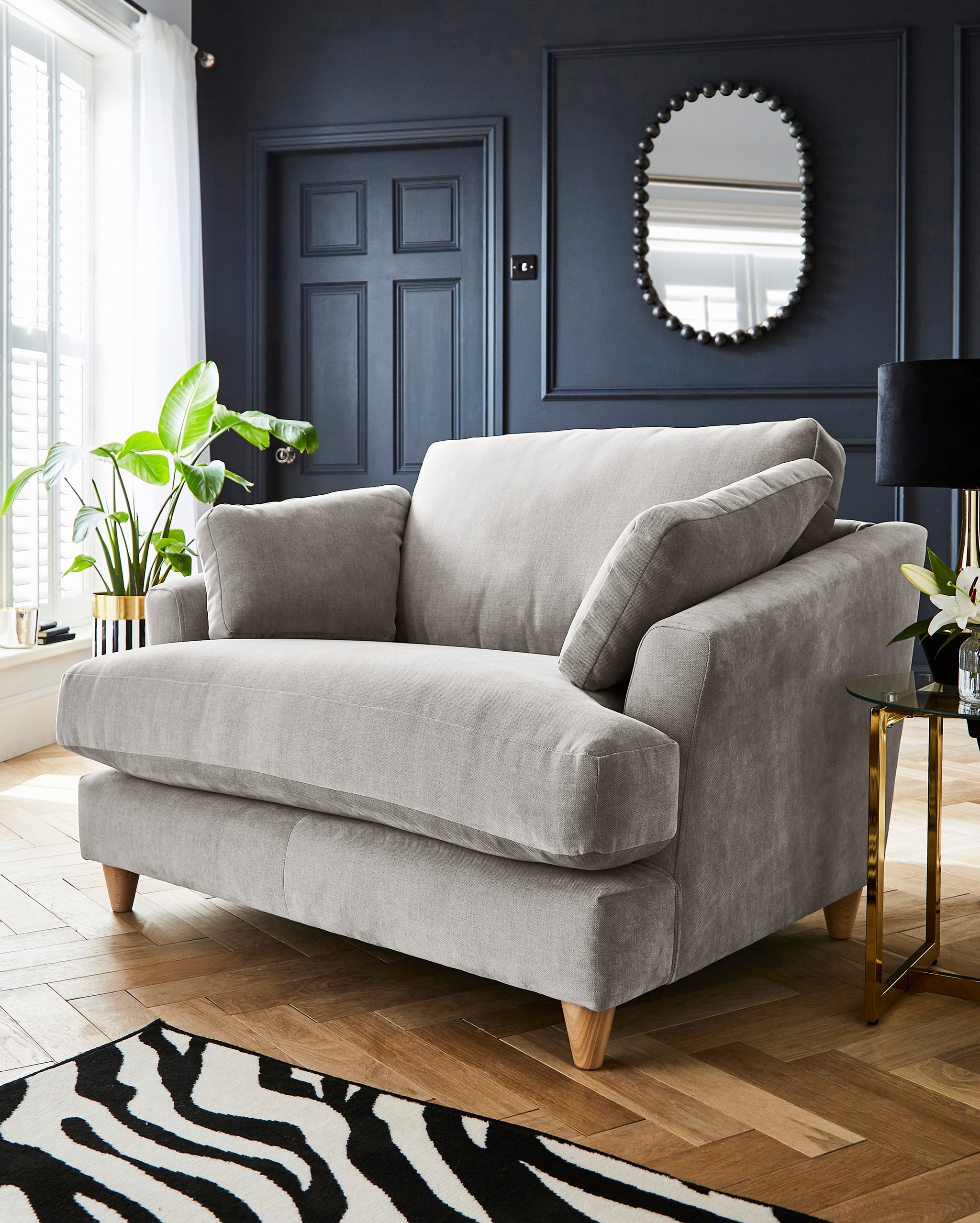 1 seater chair in grey