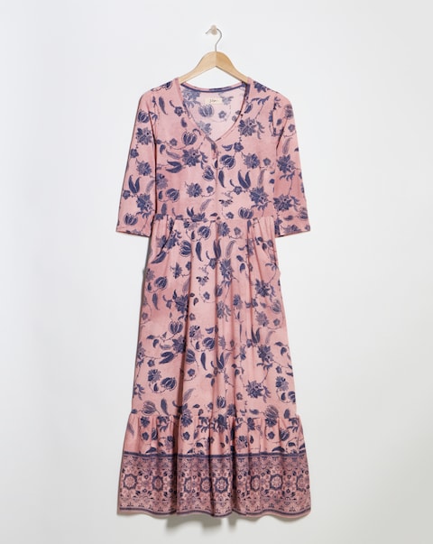 Julipa Key Hole Jersey Midi Dress