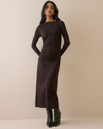 NOBODY'S CHILD LS LAURELLA MIDI DRESS