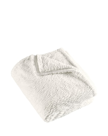 Catherine Lansfield Textured Wave Fur Throw