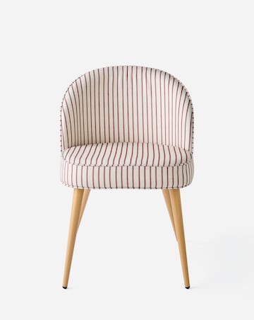 Emilie Pair of Striped Dining Chairs