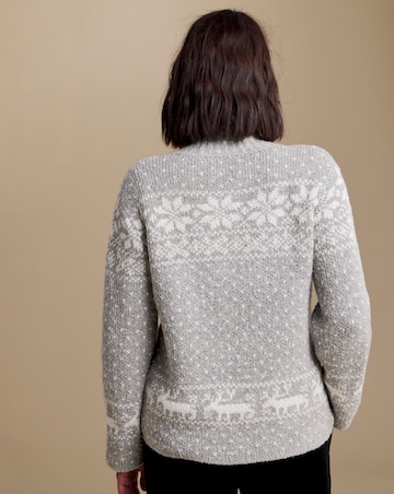 Julipa Zip Through Fairisle Cardigan
