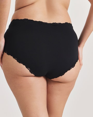 Pretty Secrets (3 Pack) Cotton Lace Trim Brief Knickers