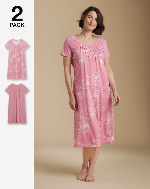 Julipa (2 Pack) Value Floral Nighties