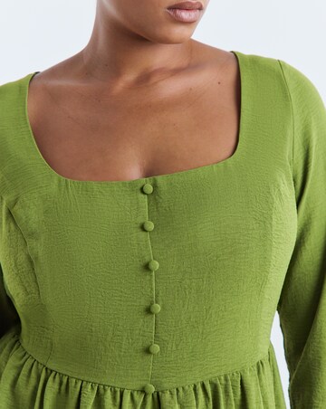Simply Be Green Historic Detail Skater Dress