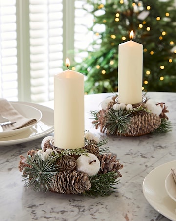Mini Apple Candle Holder - Set of 2