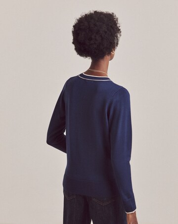 Anthology Navy Contrast Trim Cardigan
