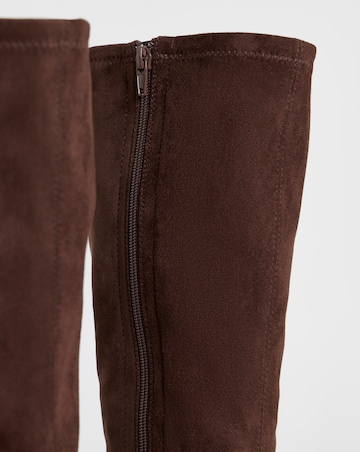 Shona Pointed Toe Knee High Sock Boots - Wide Fit (E) & Standard Calf