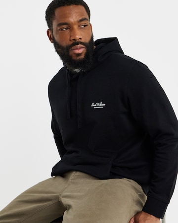 Jack & Jones Archive Small Logo Hoodie - Black