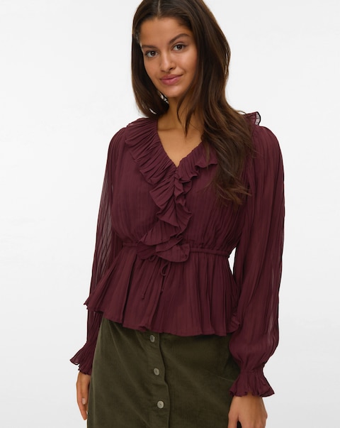 Vero Moda Frill Pleated Top
