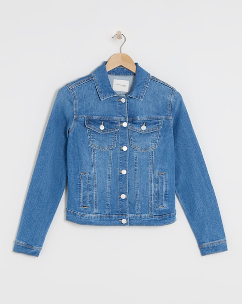 Mid Blue Western Denim Jacket